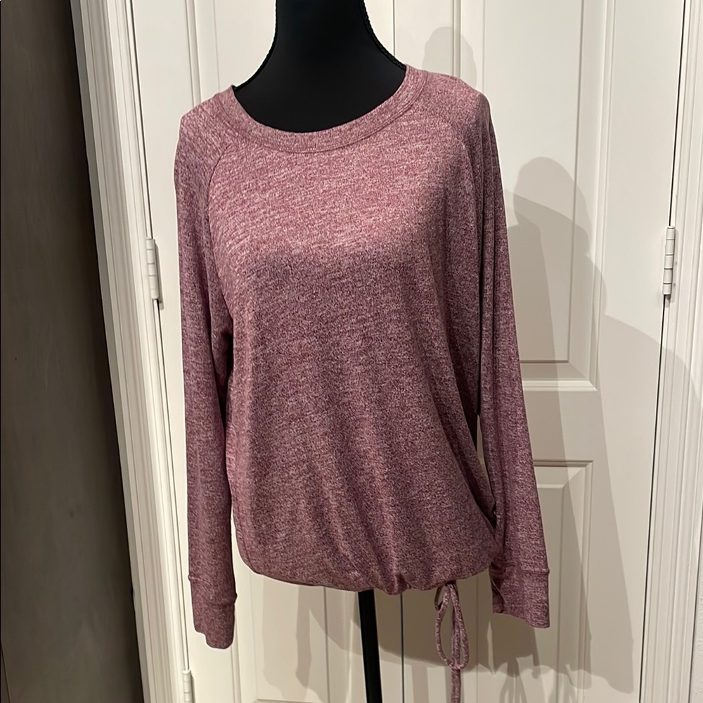 32 Degrees Marled Mauve Sweatshirt with Adjustable Hem (C)